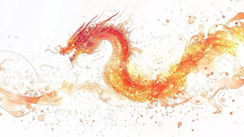 高清大图下载【趣麦麦图】火焰龙
