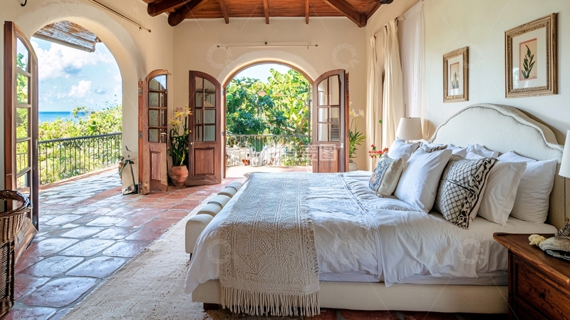 高清大图下载【趣麦麦图】-海景别墅卧室