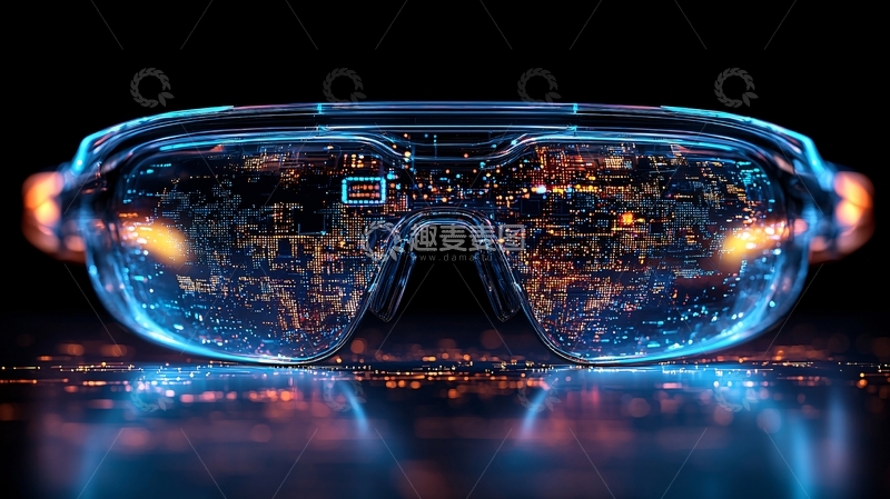 高清大图下载【趣麦麦图】未来科技感智能眼镜