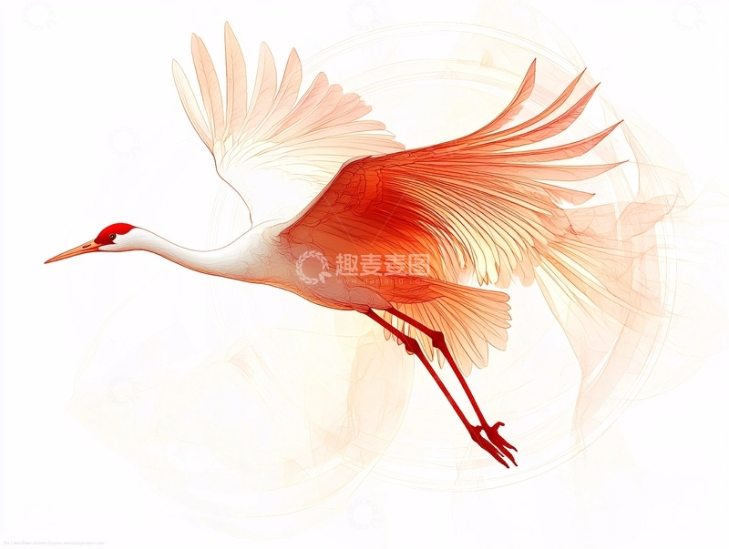 高清大图下载【趣麦麦图】红色鹤