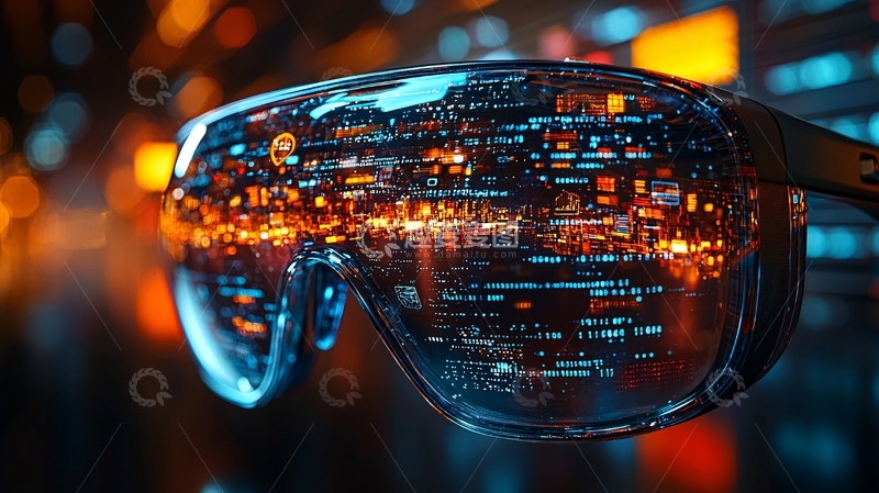 高清大图下载【趣麦麦图】未来科技眼镜