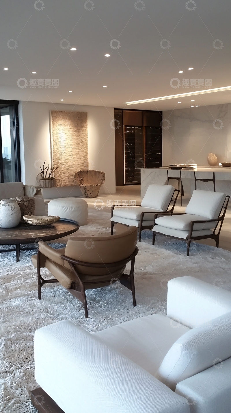 高清大图下载【趣麦麦图】现代简约客厅设计
