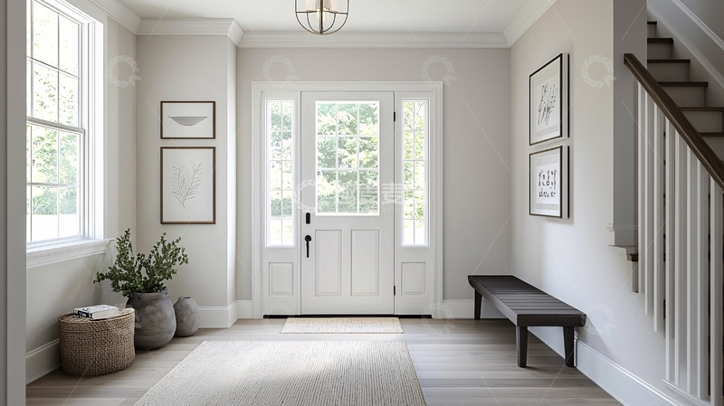 高清大图下载【趣麦麦图】明亮简约现代玄关