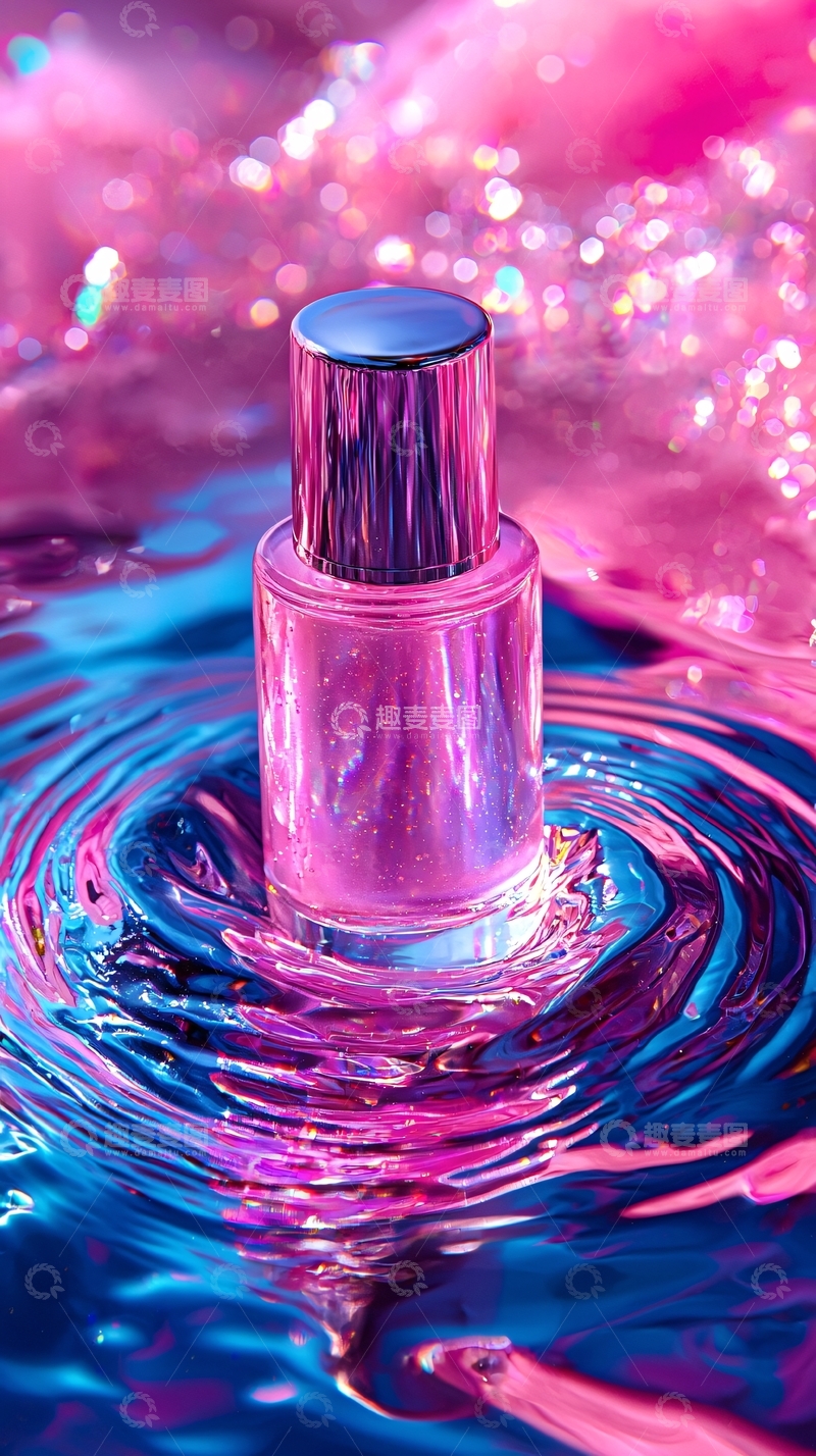 高清大图下载【趣麦麦图】粉色香水瓶