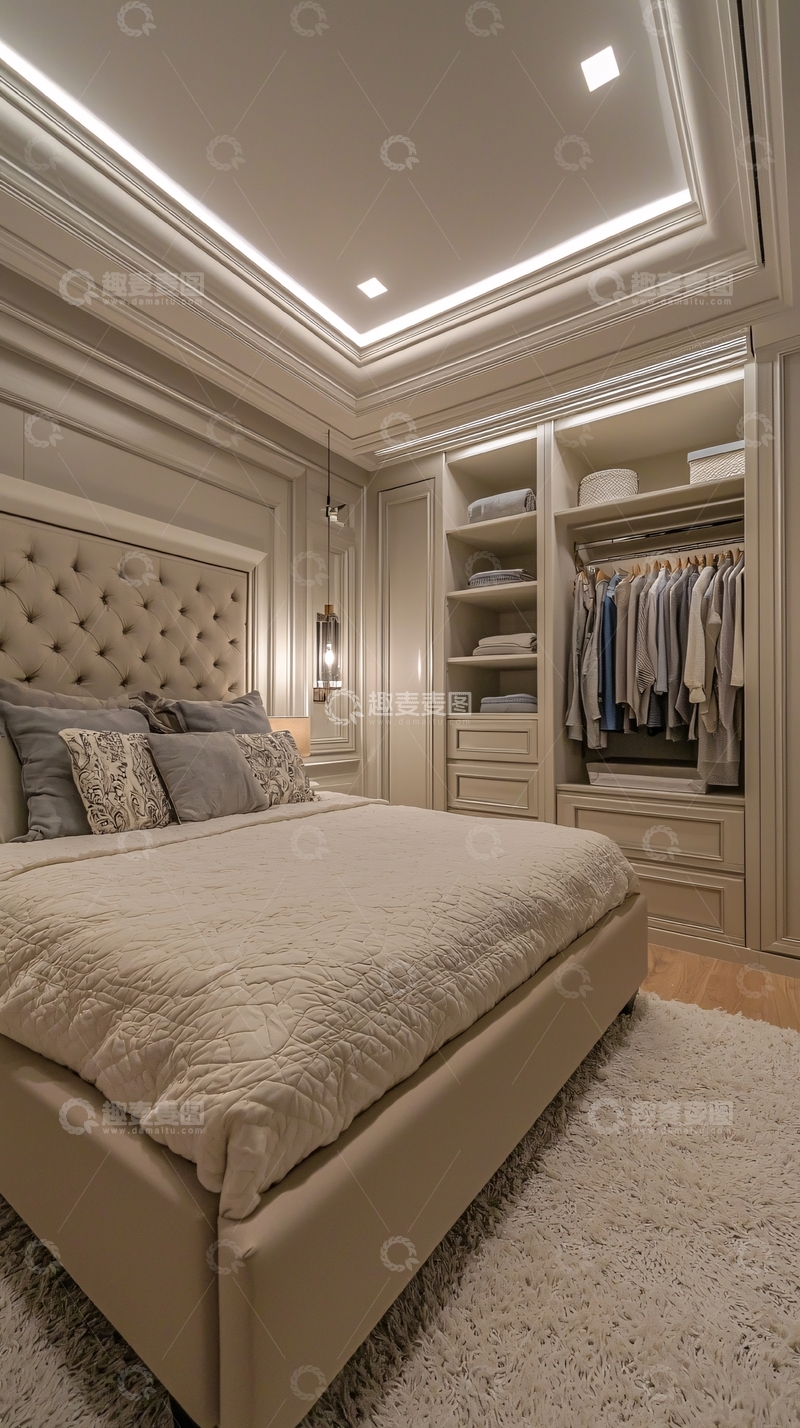 高清大图下载【趣麦麦图】高级灰卧室设计