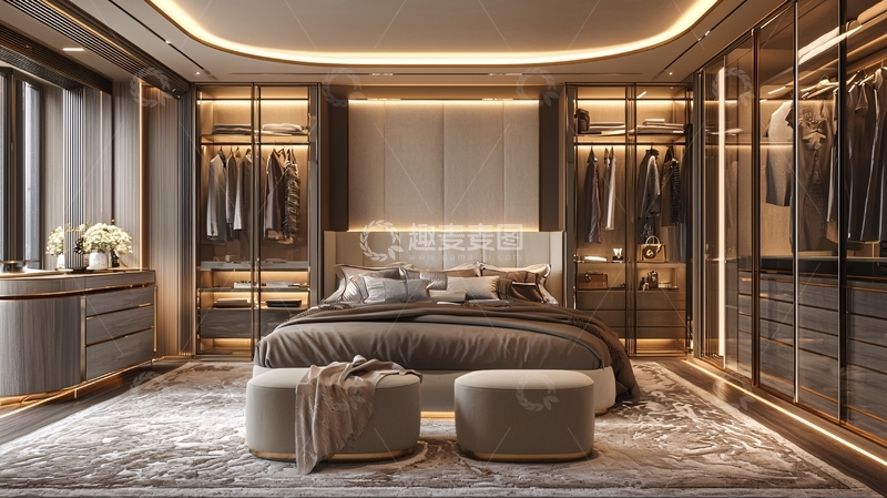 高清大图下载【趣麦麦图】现代轻奢卧室设计