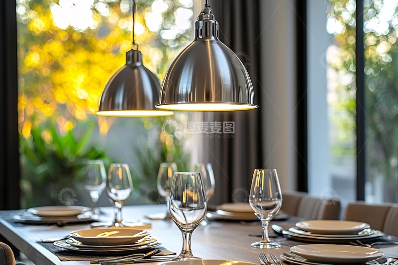 高清大图下载【趣麦麦图】现代简约金属吊灯