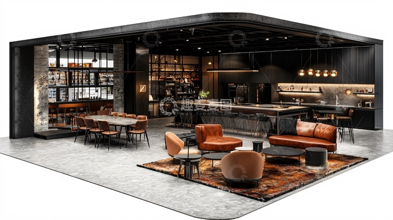 高清大图下载【趣麦麦图】现代风格咖啡馆室内设计