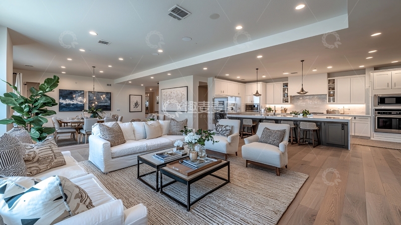 高清大图下载【趣麦麦图】现代简约开放式客厅