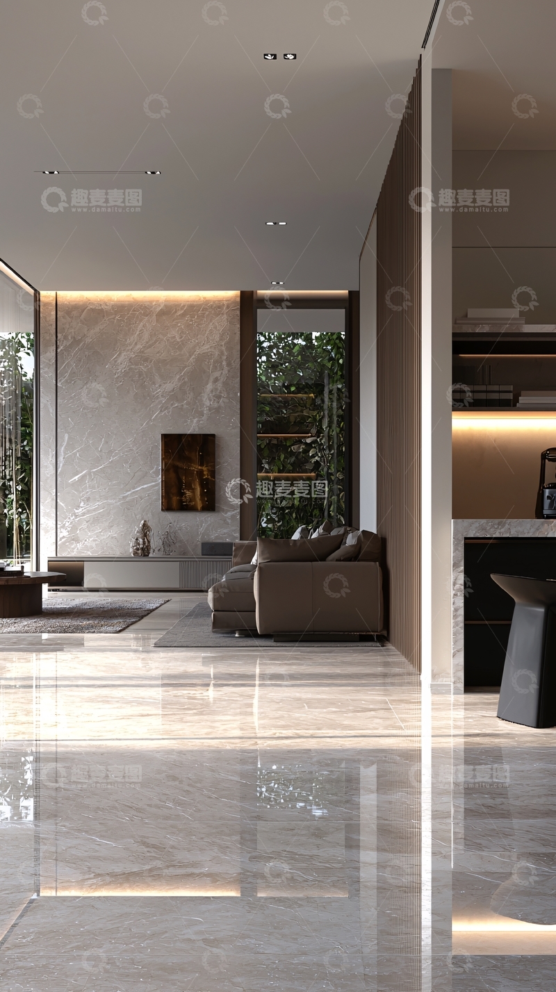 高清大图下载【趣麦麦图】现代极简风客厅设计