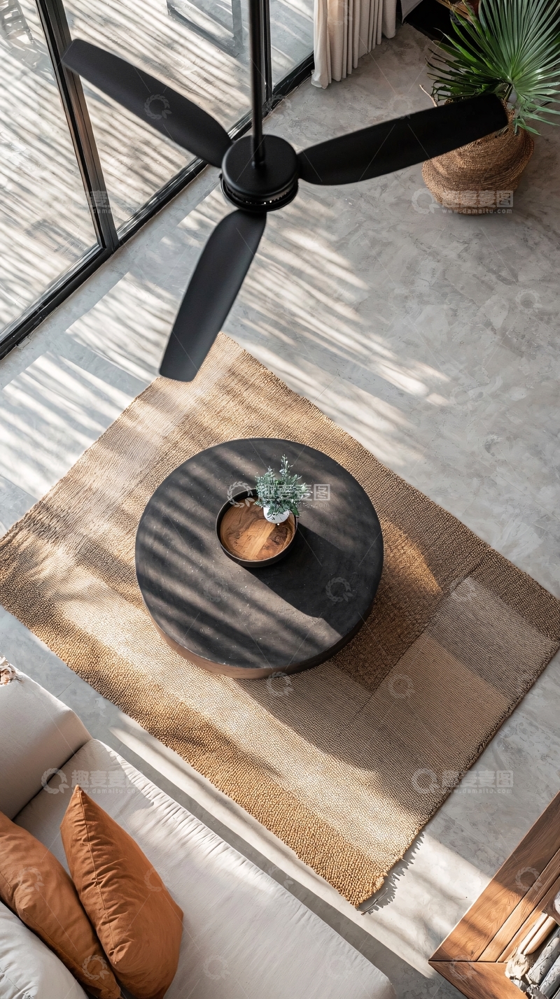 高清大图下载【趣麦麦图】现代简约客厅俯瞰图