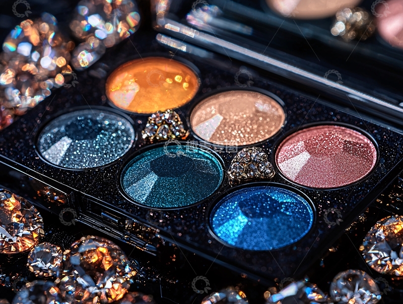 高清大图下载【趣麦麦图】奢华钻石眼影盘