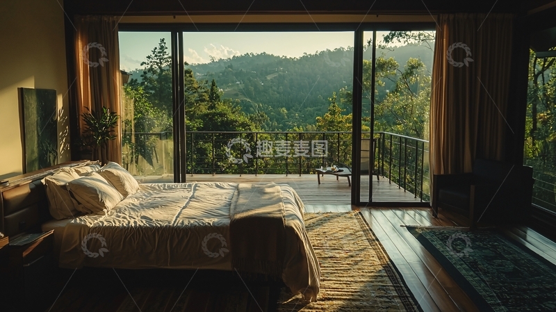 高清大图下载【趣麦麦图】山景卧室3