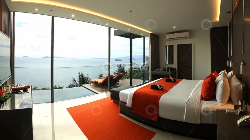 高清大图下载【趣麦麦图】海景别墅卧室