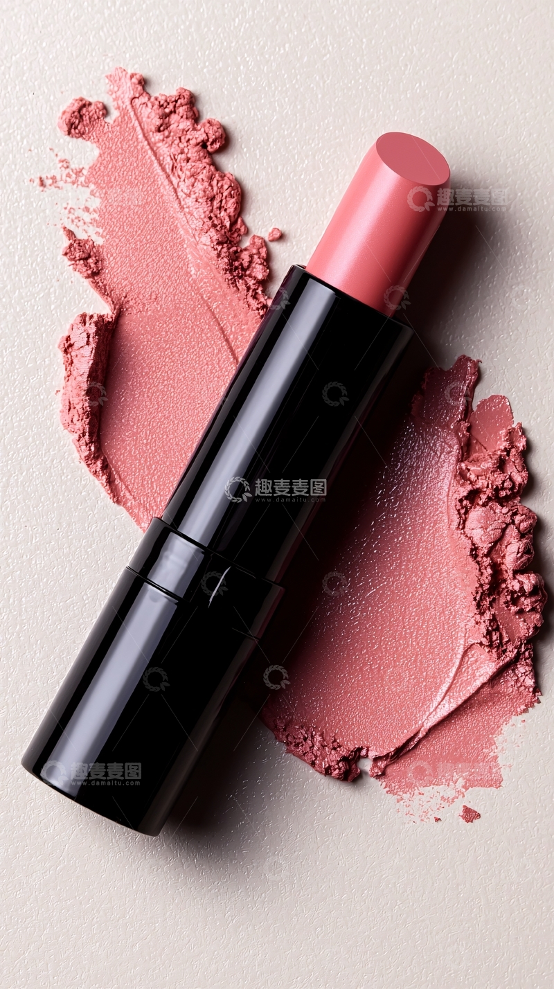 高清大图下载【趣麦麦图】粉色口红与粉末特写