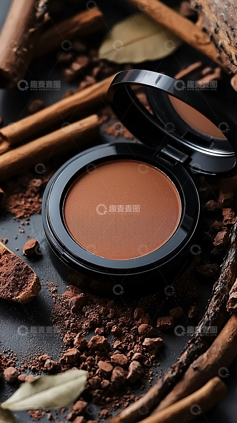 高清大图下载【趣麦麦图】粉饼和香料的静物