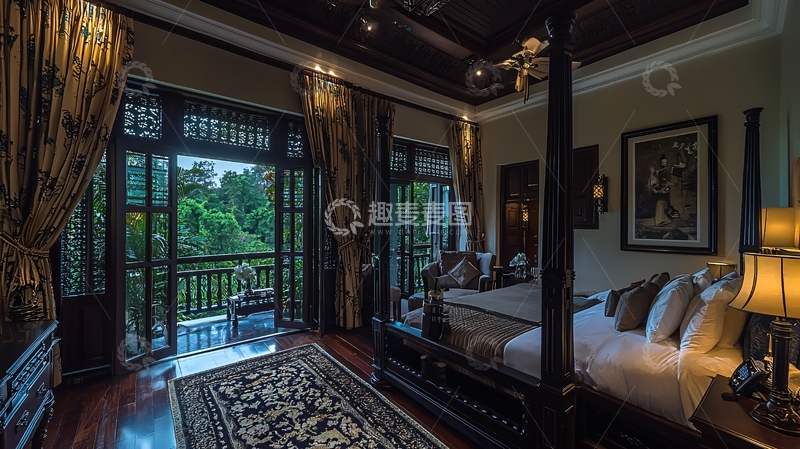 高清大图下载【趣麦麦图】中式风格卧室