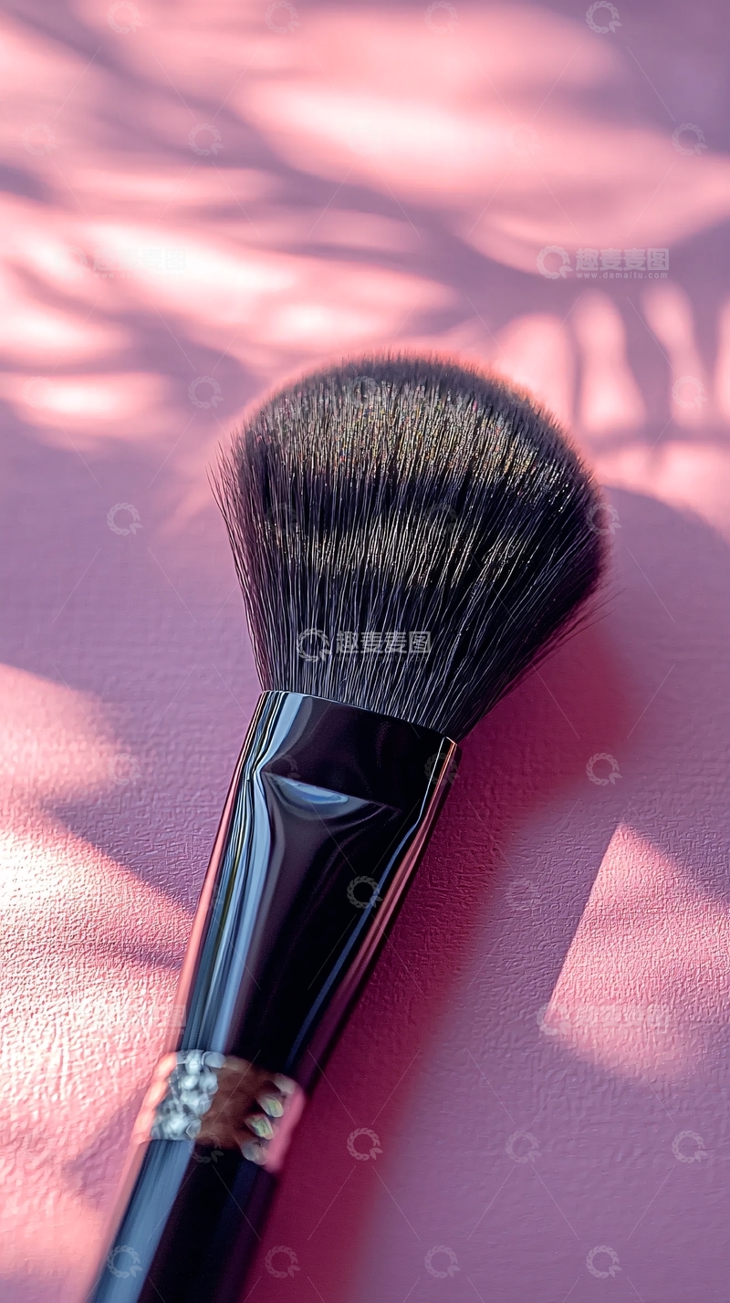 高清大图下载【趣麦麦图】粉色背景化妆刷
