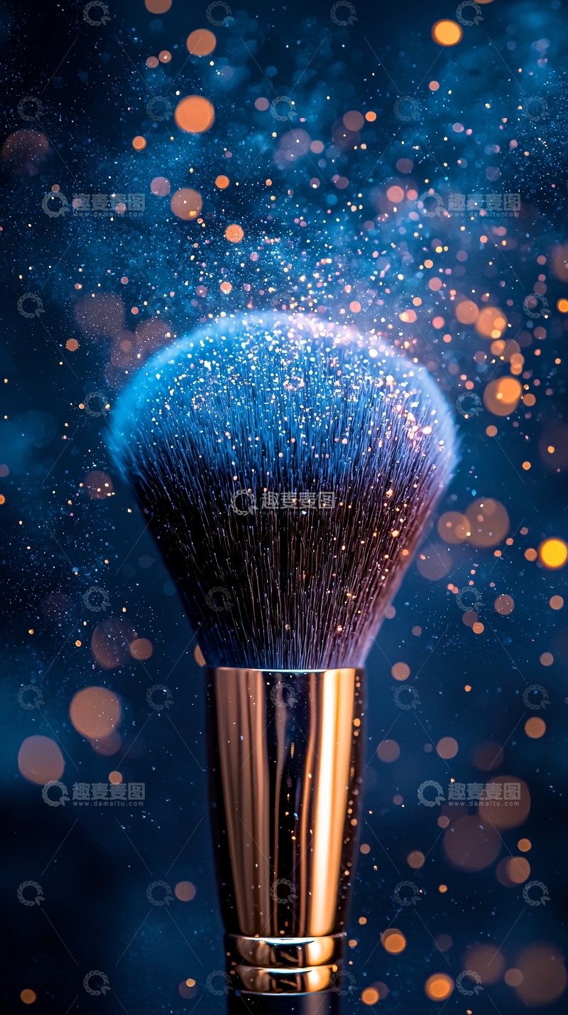 高清大图下载【趣麦麦图】蓝色化妆刷