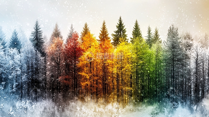 高清大图下载【趣麦麦图】四季森林