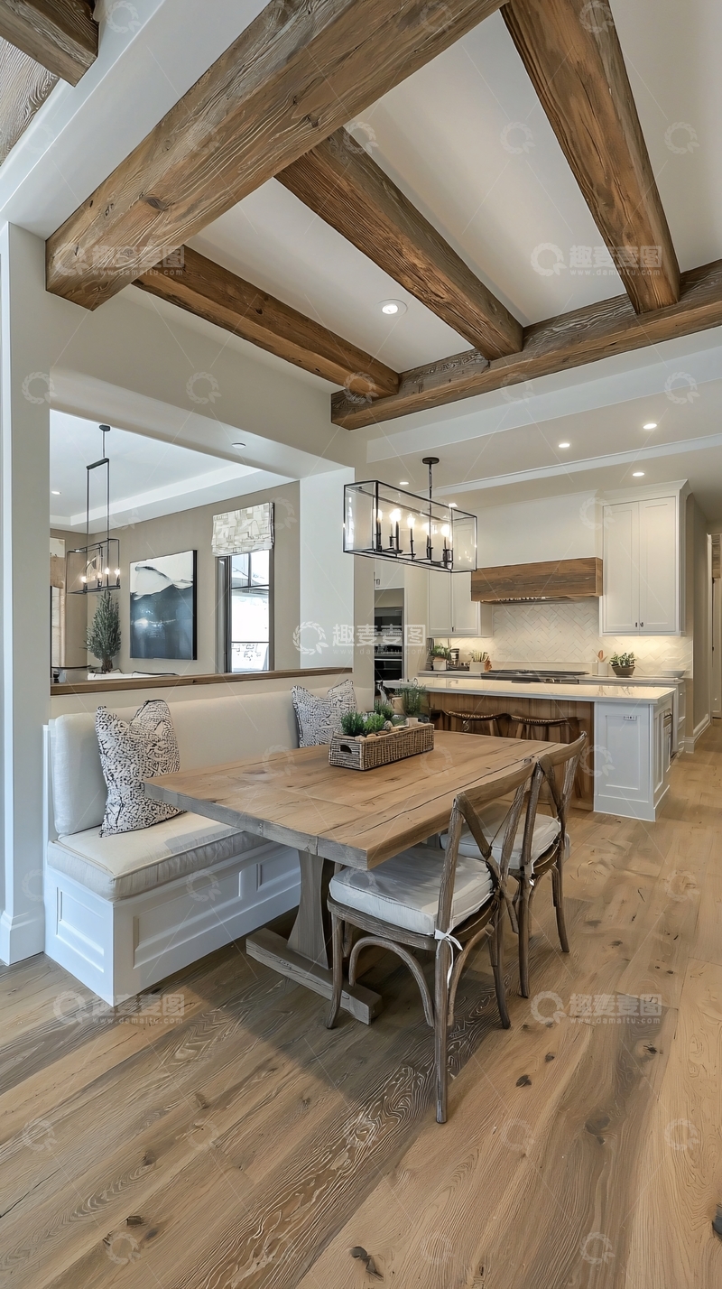 高清大图下载【趣麦麦图】乡村风格厨房餐厅