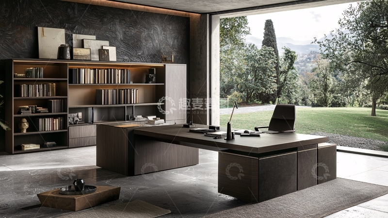 高清大图下载【趣麦麦图】现代极简风格高端总裁办公室