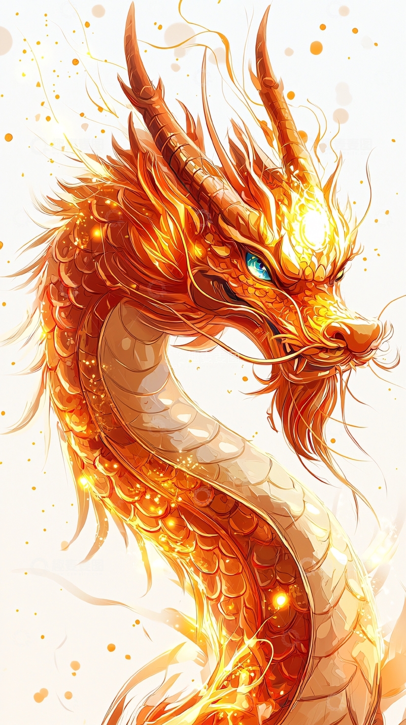 高清大图下载【趣麦麦图】火焰龙