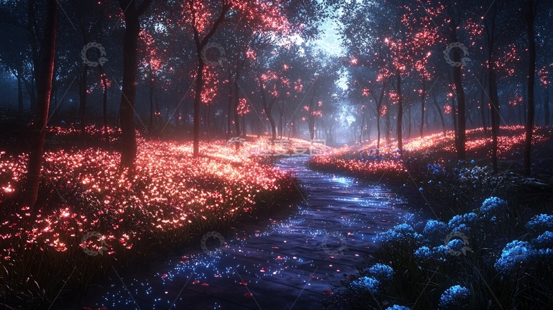 高清大图下载【趣麦麦图】梦幻森林小溪