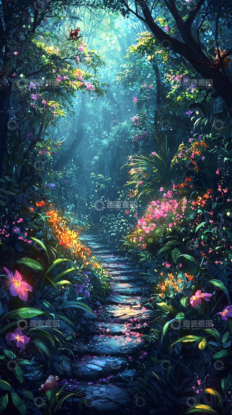 高清大图下载【趣麦麦图】梦幻森林小路48