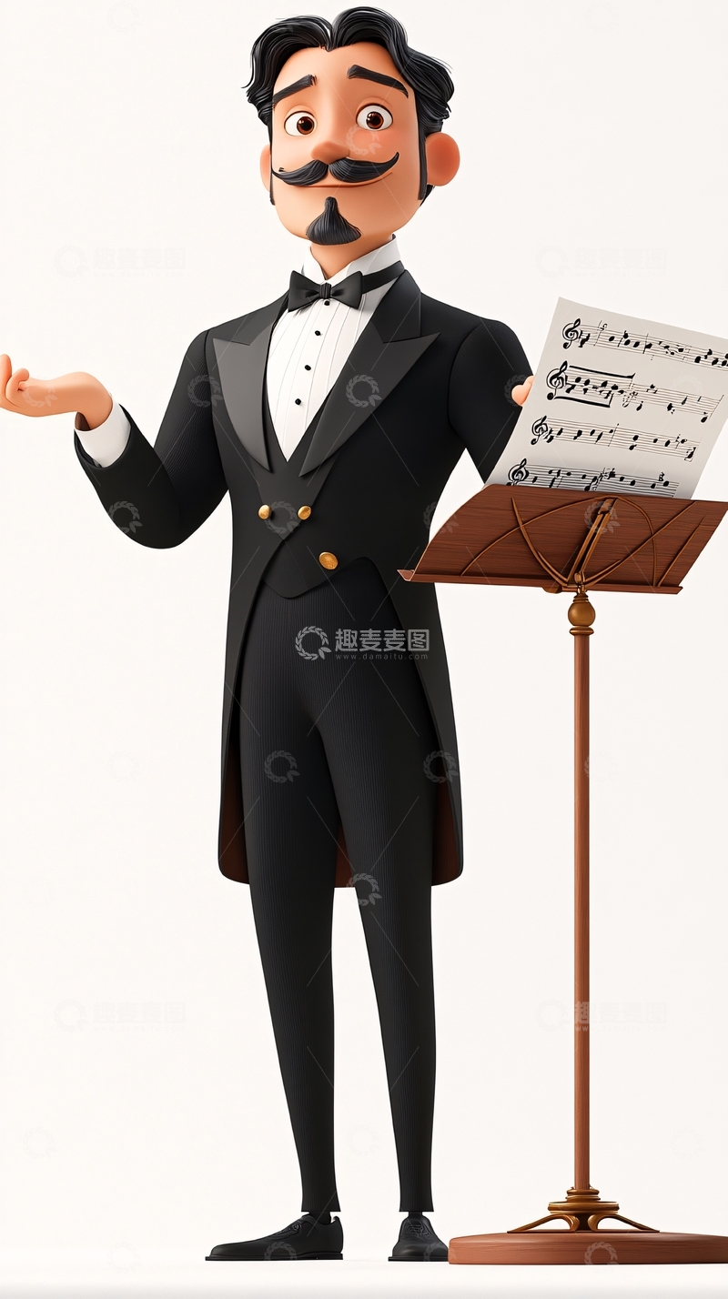 高清大图下载【趣麦麦图】优雅绅士乐队指挥