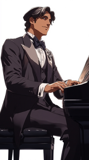 优雅绅士弹钢琴
