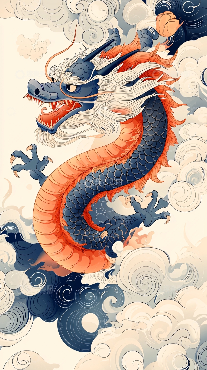 高清大图下载【趣麦麦图】水墨龙图7