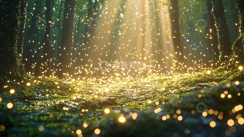 高清大图下载【趣麦麦图】森林光斑点点