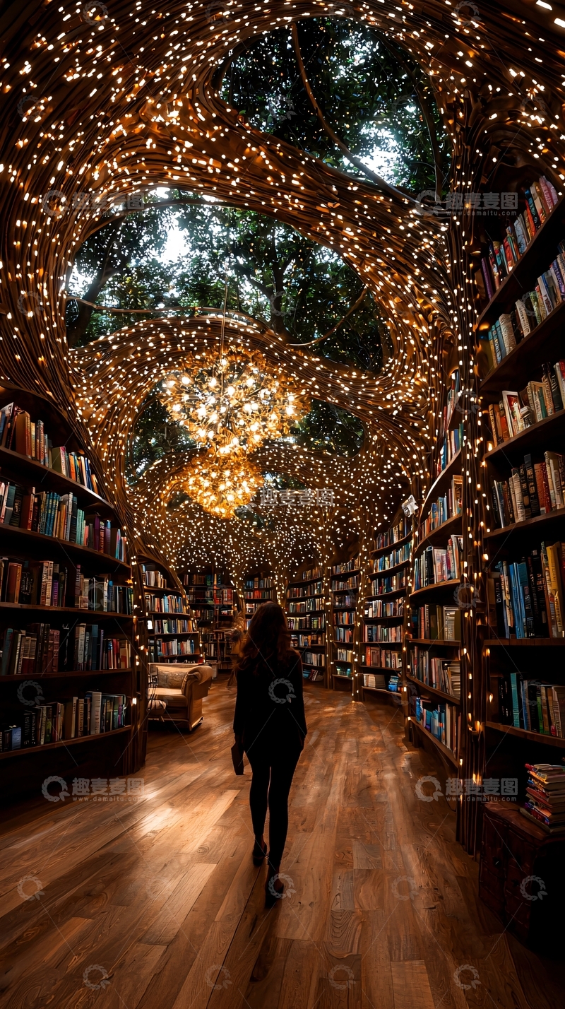 高清大图下载【趣麦麦图】梦幻图书馆