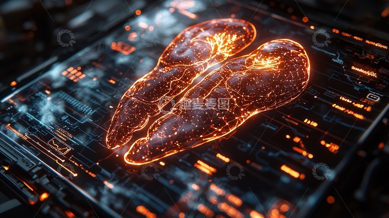 高清大图下载【趣麦麦图】科技感十足的肺部扫描图