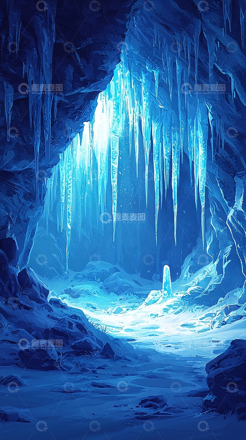 高清大图下载【趣麦麦图】冰雪洞穴