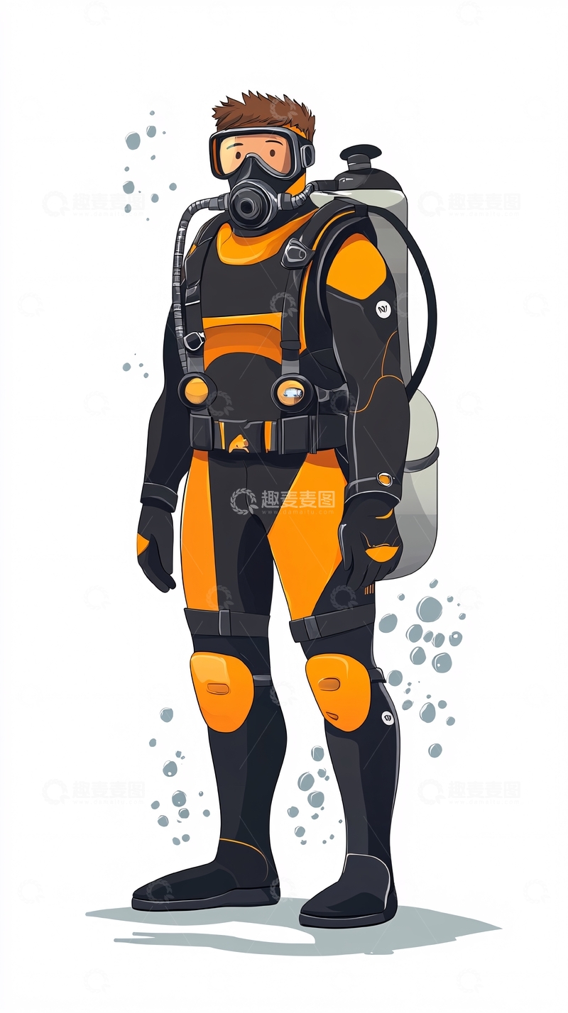 高清大图下载【趣麦麦图】潜水员
