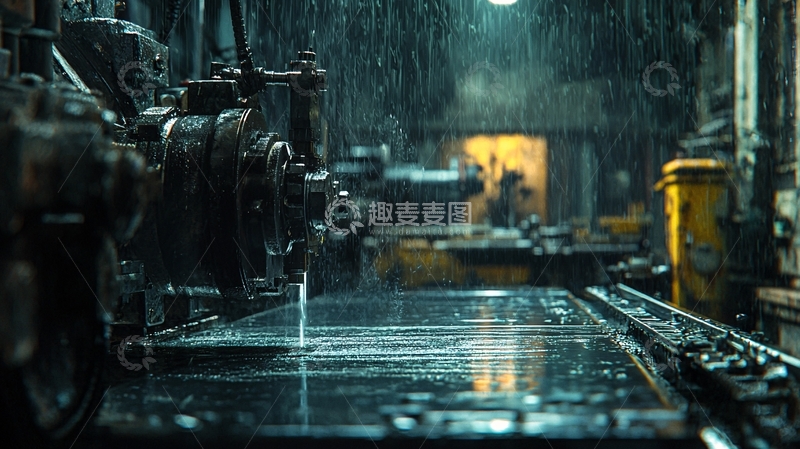 高清大图下载【趣麦麦图】工业雨夜