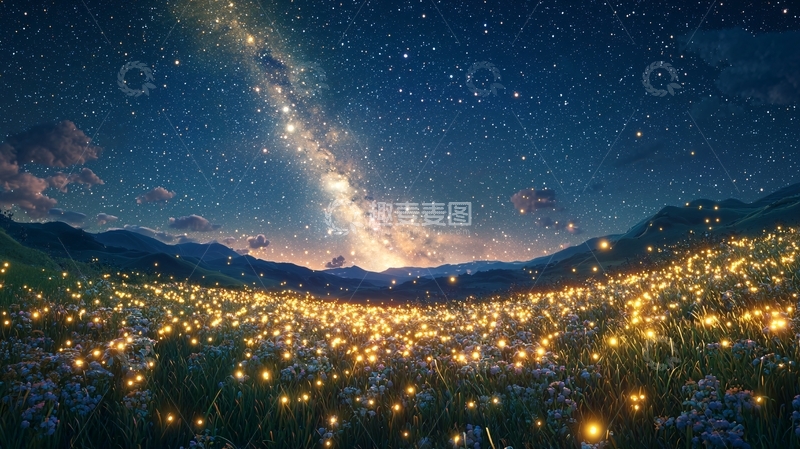 高清大图下载【趣麦麦图】星空下点点星光