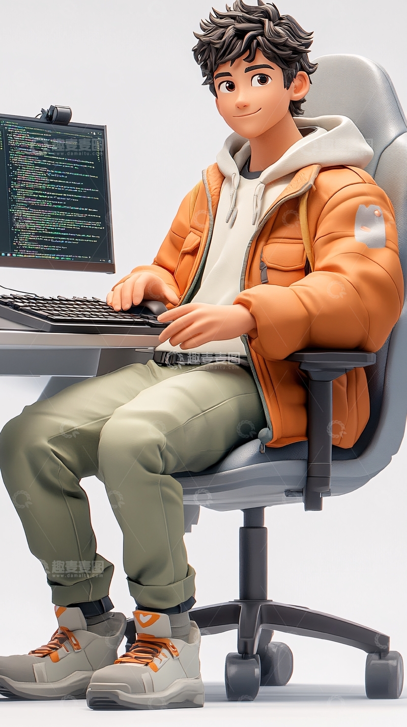 高清大图下载【趣麦麦图】程序员手办