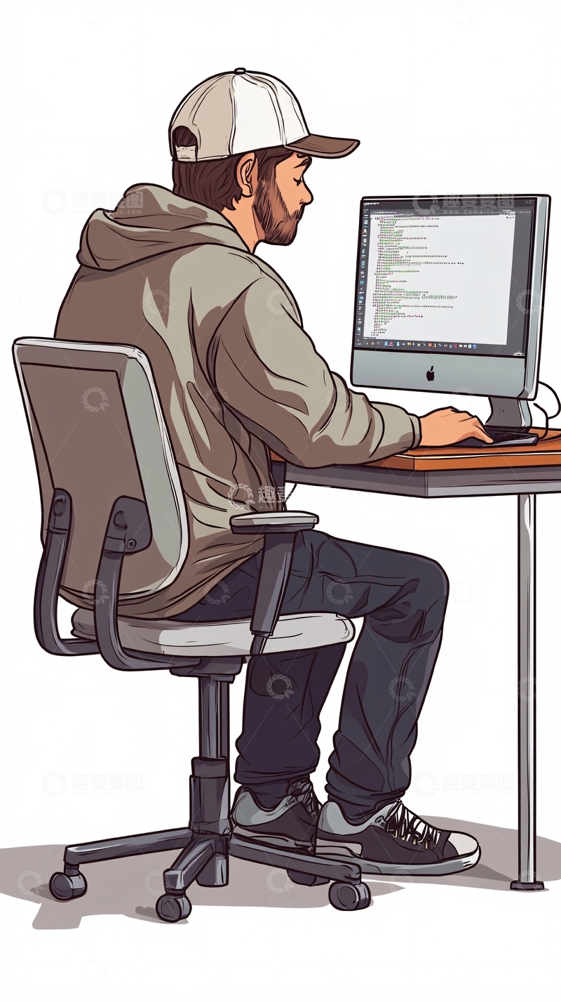 高清大图下载【趣麦麦图】程序员