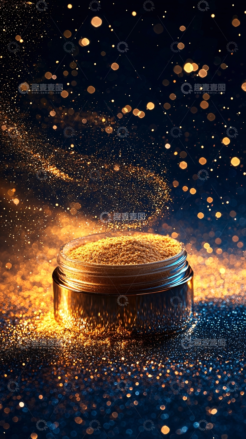 高清大图下载【趣麦麦图】金色闪耀的罐子