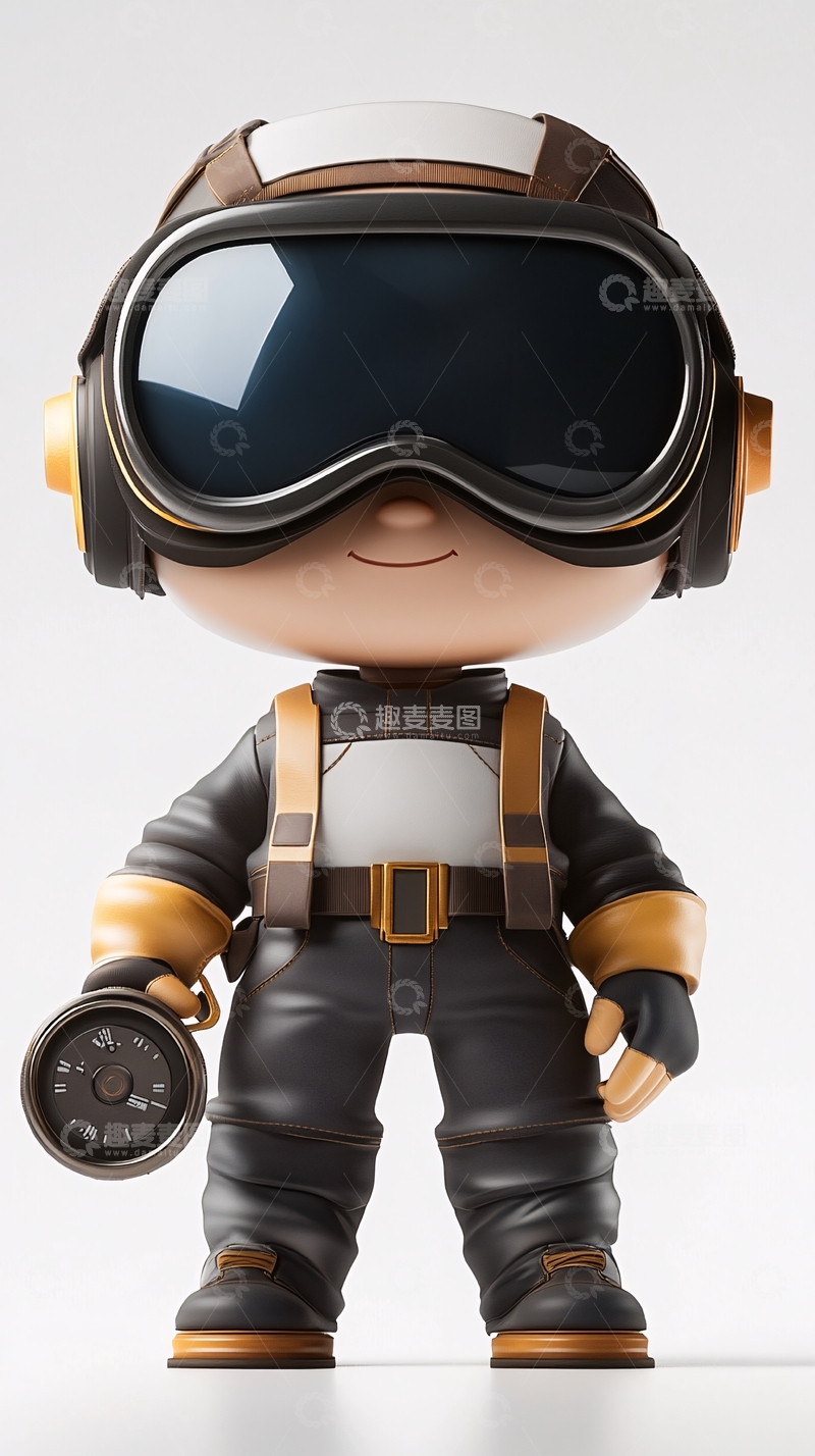 高清大图下载【趣麦麦图】卡通飞行员
