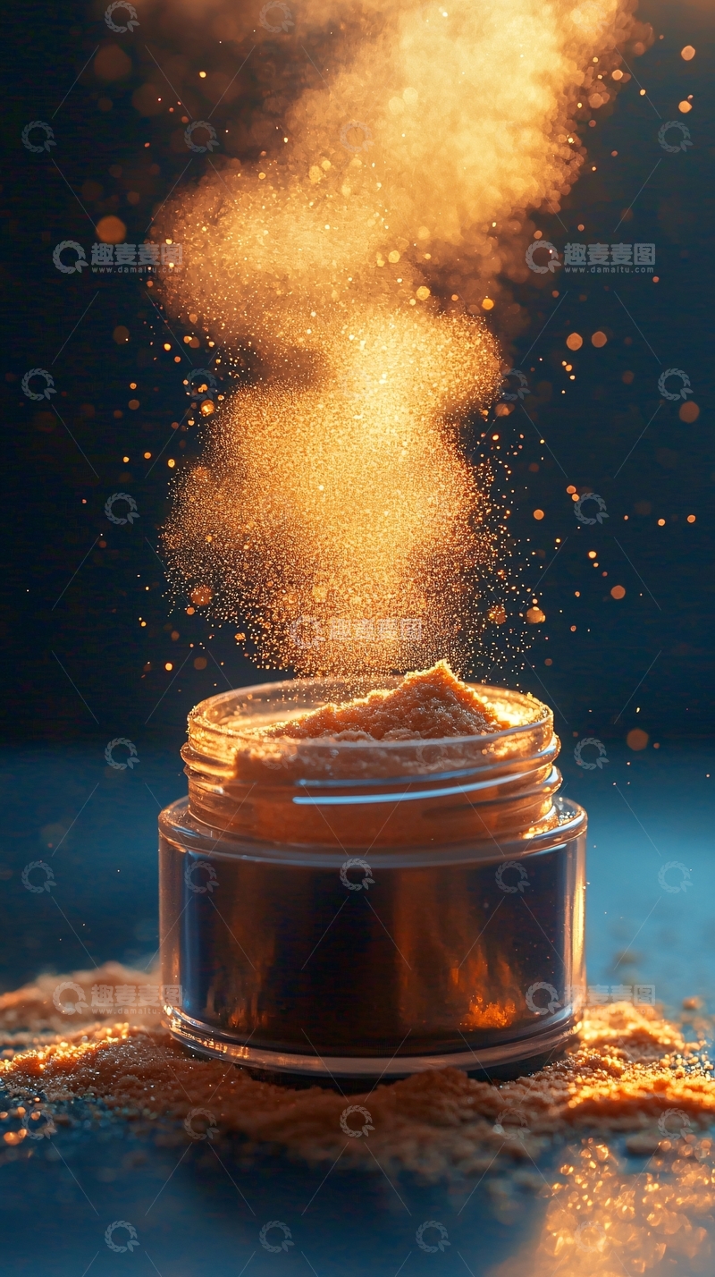 高清大图下载【趣麦麦图】金色粉末飞扬