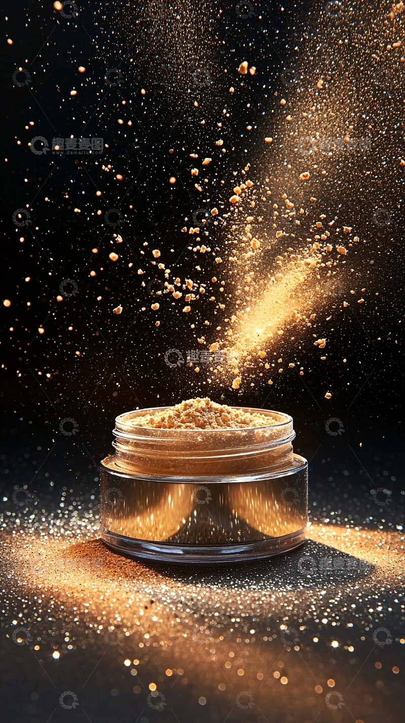 高清大图下载【趣麦麦图】金色粉末飞溅