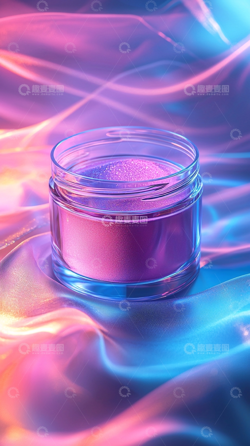 高清大图下载【趣麦麦图】粉色紫色罐子梦幻光影