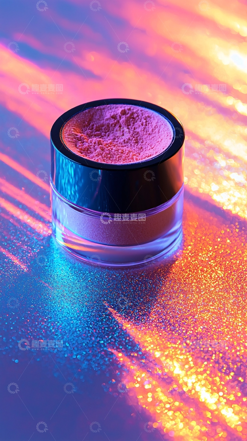 高清大图下载【趣麦麦图】粉色彩妆粉末