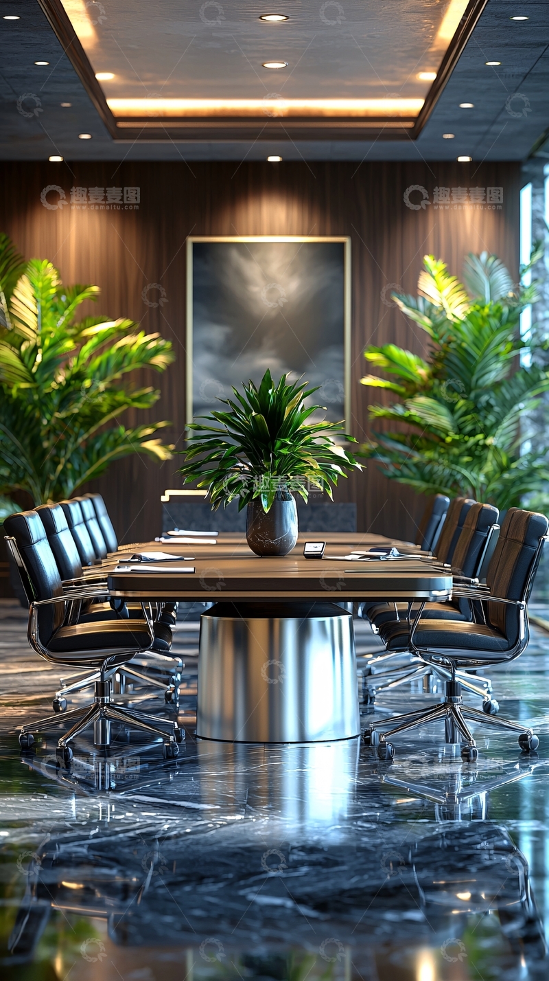 高清大图下载【趣麦麦图】高端大气现代会议室