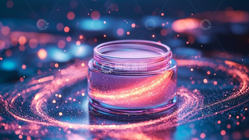 高清大图下载【趣麦麦图】发光护肤品
