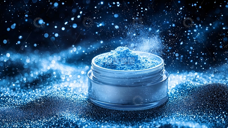 高清大图下载【趣麦麦图】蓝色闪耀粉末